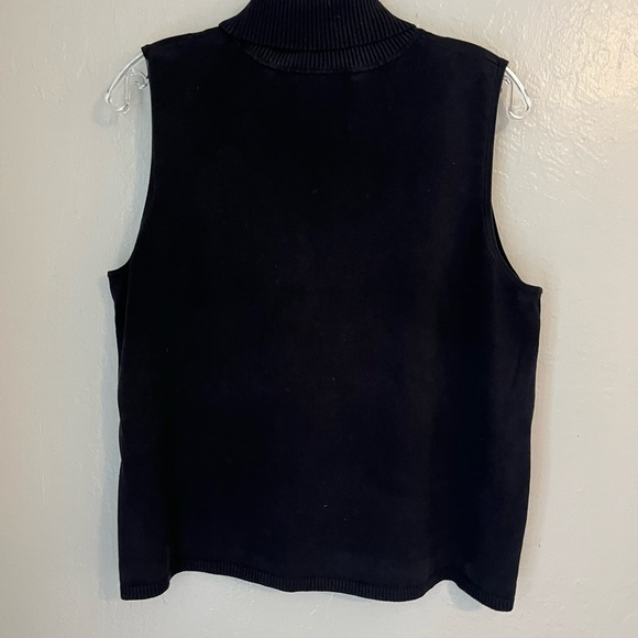 Josephine Chaus Turtleneck Black Knit Pullover Sweater - Picture 2 of 3